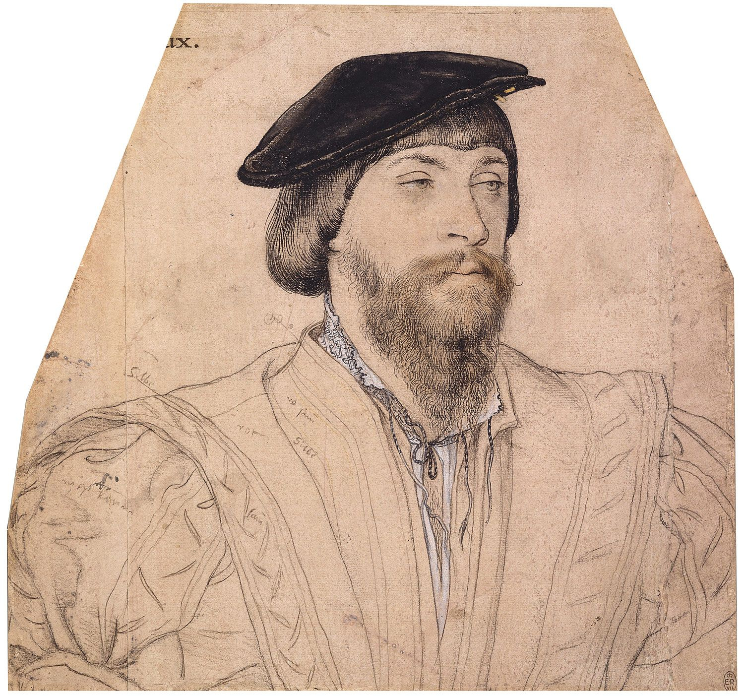 2nd Baron Vaux, sketch by Holbein.