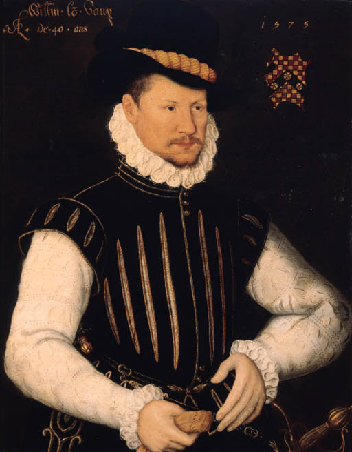 William, Lord Vaux of Harrowden (1535-1595), oil on panel 31 x 24½in. (78.8 x 62.2cm.). Inscribed