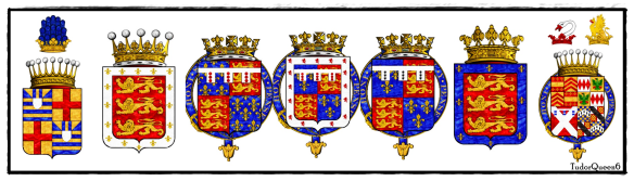 Coat of arms relating to those mentioned below who married or are in the Holland family.