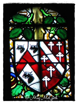 Arms of Sir Thomas Boleyn and his wife, Lady Elizabeth Howard.