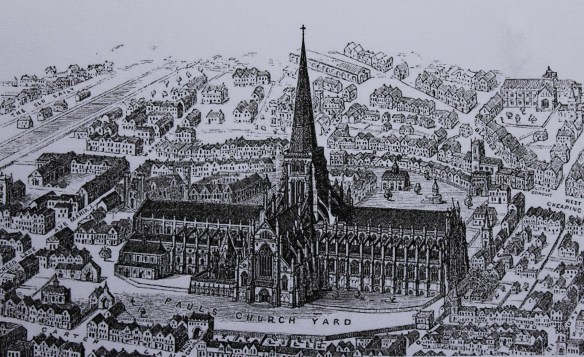 Old St. Paul's before the fire of 1666.