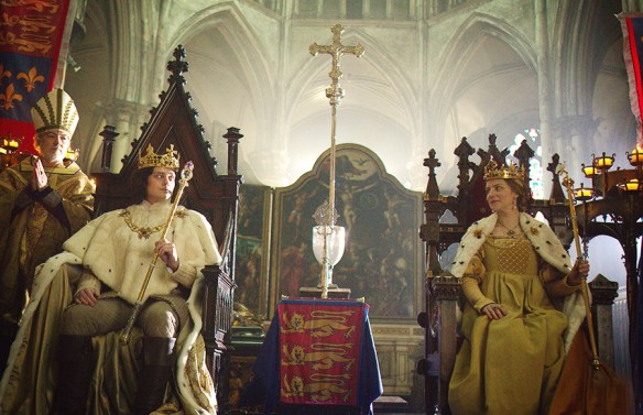 Aneurin Barnard as King Richard III and Faye Marsay and Queen Anne. Fictional portrayal in Philippa Gregory's 